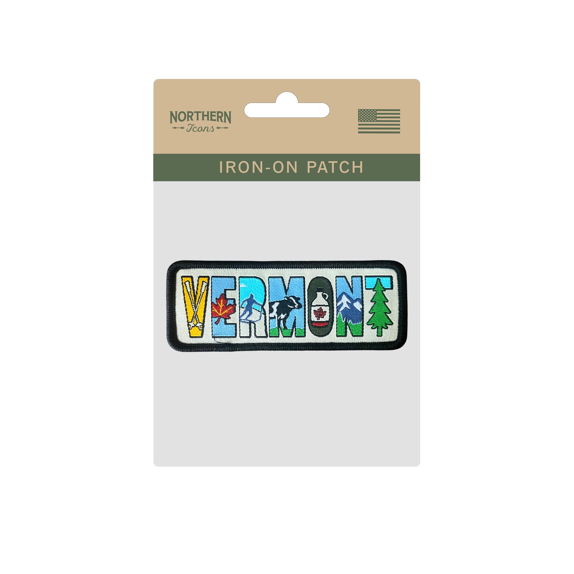 Vermont State Iron-on Embroidered Patch | USA Travel Souvenir Patch for Hats, Jackets & Backpacks