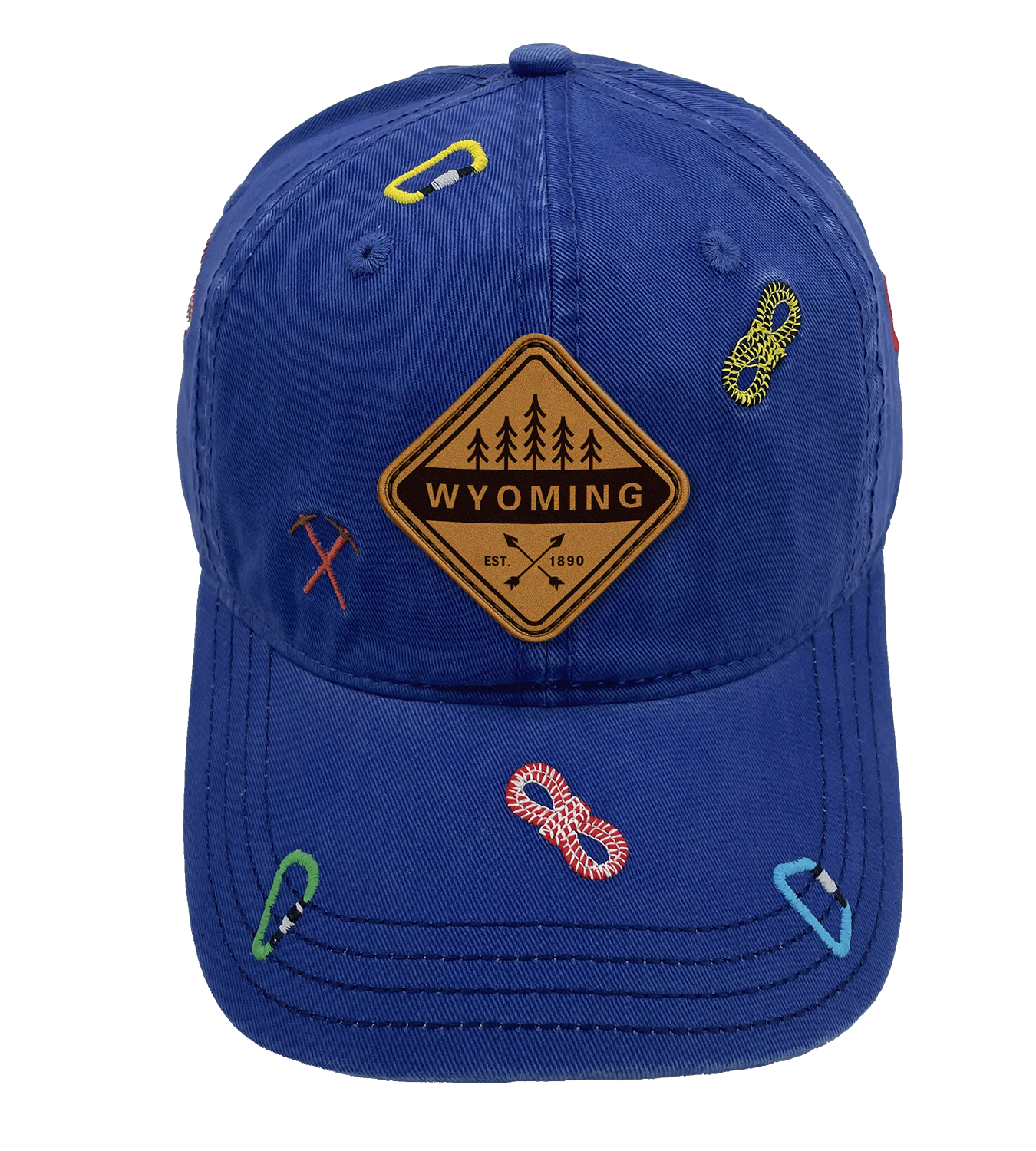 Wyoming Baseball Cap Outdoor Hiking Adventure Hat Adjustable Souvenir Travel Gift Embroidered Design