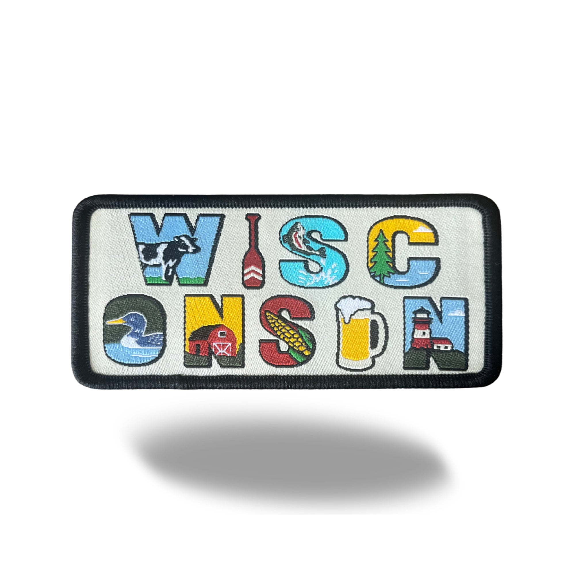 Wisconsin State Iron-on Embroidered Patch | USA Travel Souvenir Patch for Hats, Jackets & Backpacks