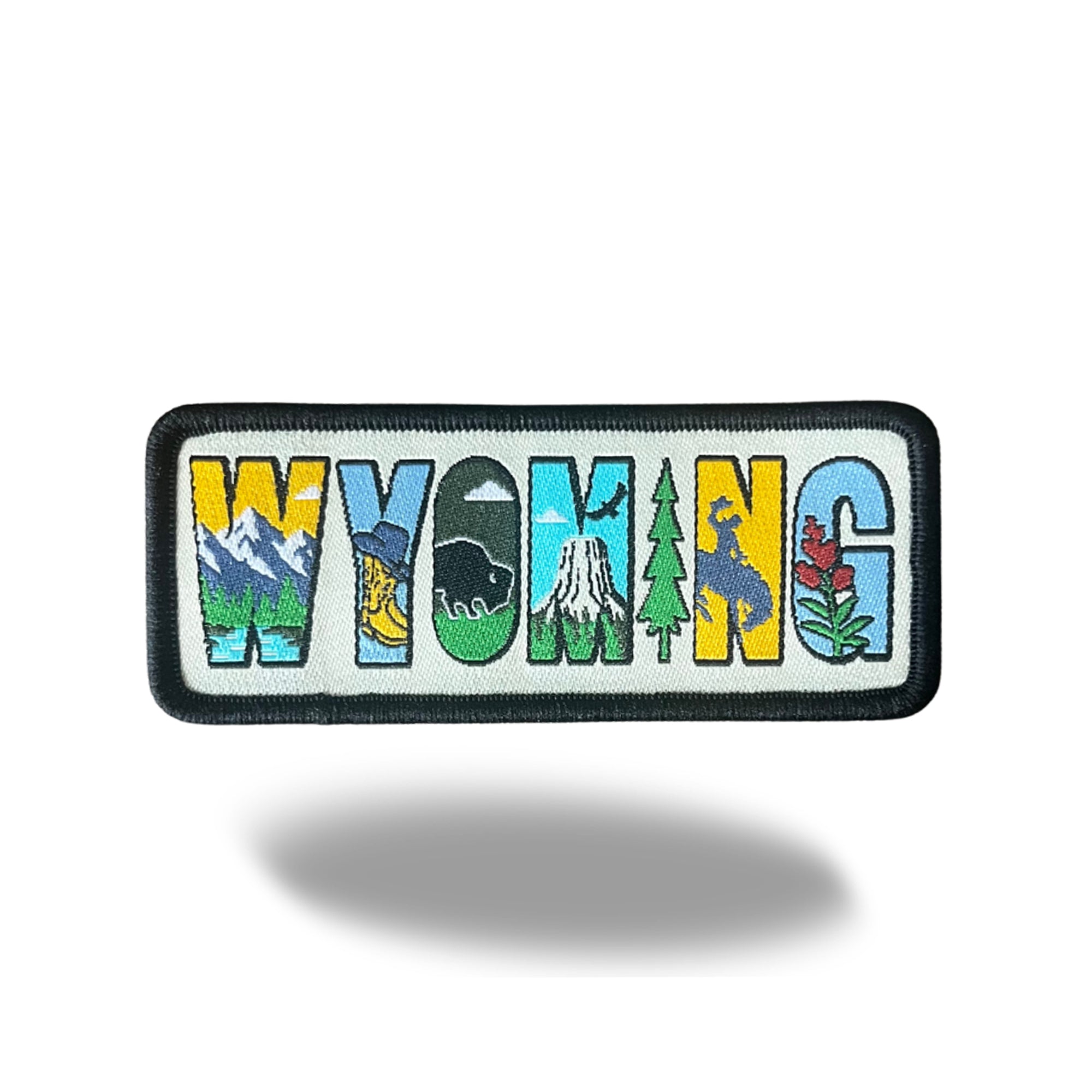 Wyoming State Iron-on Embroidered Patch | USA Travel Souvenir Patch for Hats, Jackets & Backpacks