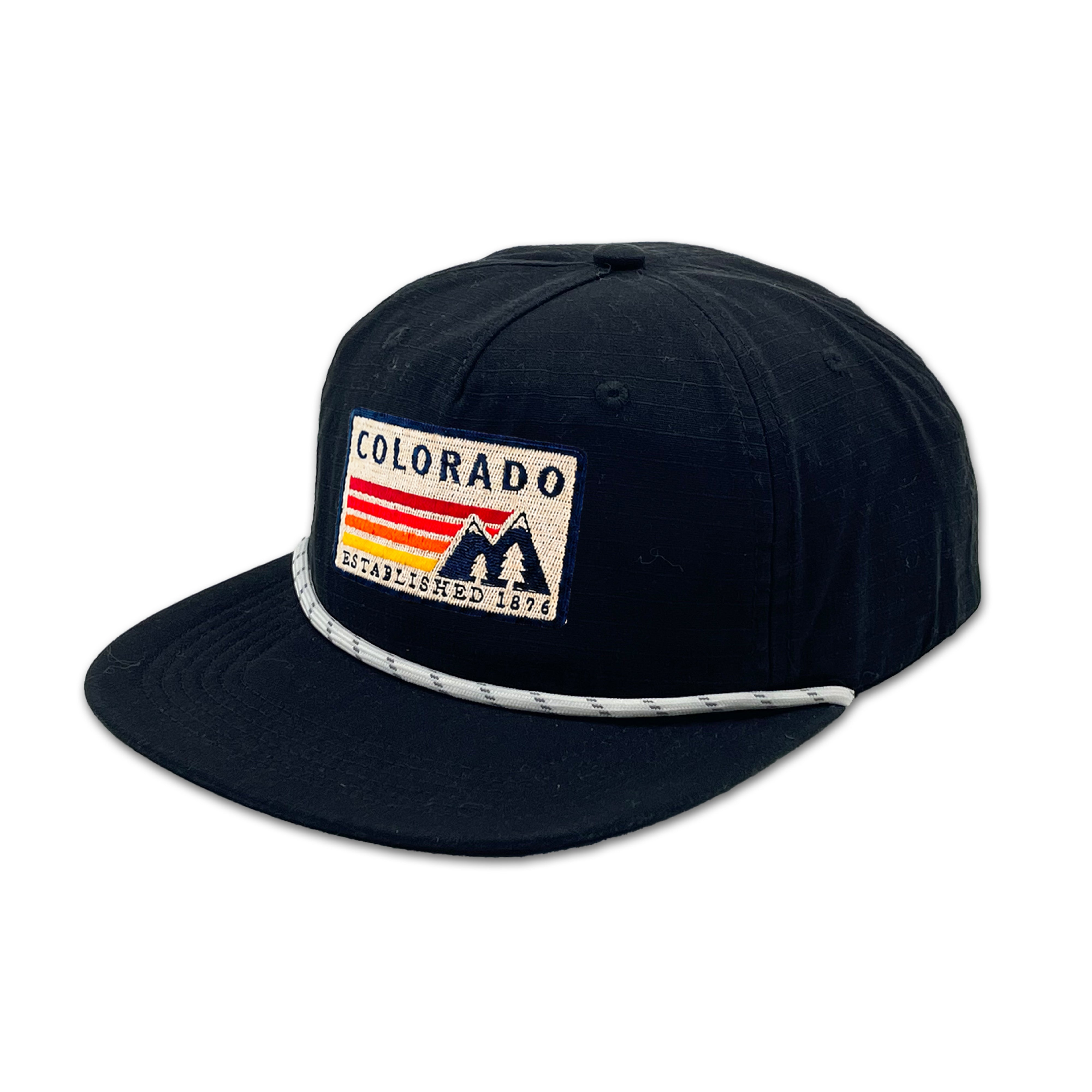 Colorado Vintage Mountain Rope Cap ¨C Outdoor Adventure Embroidered Patch Hat
