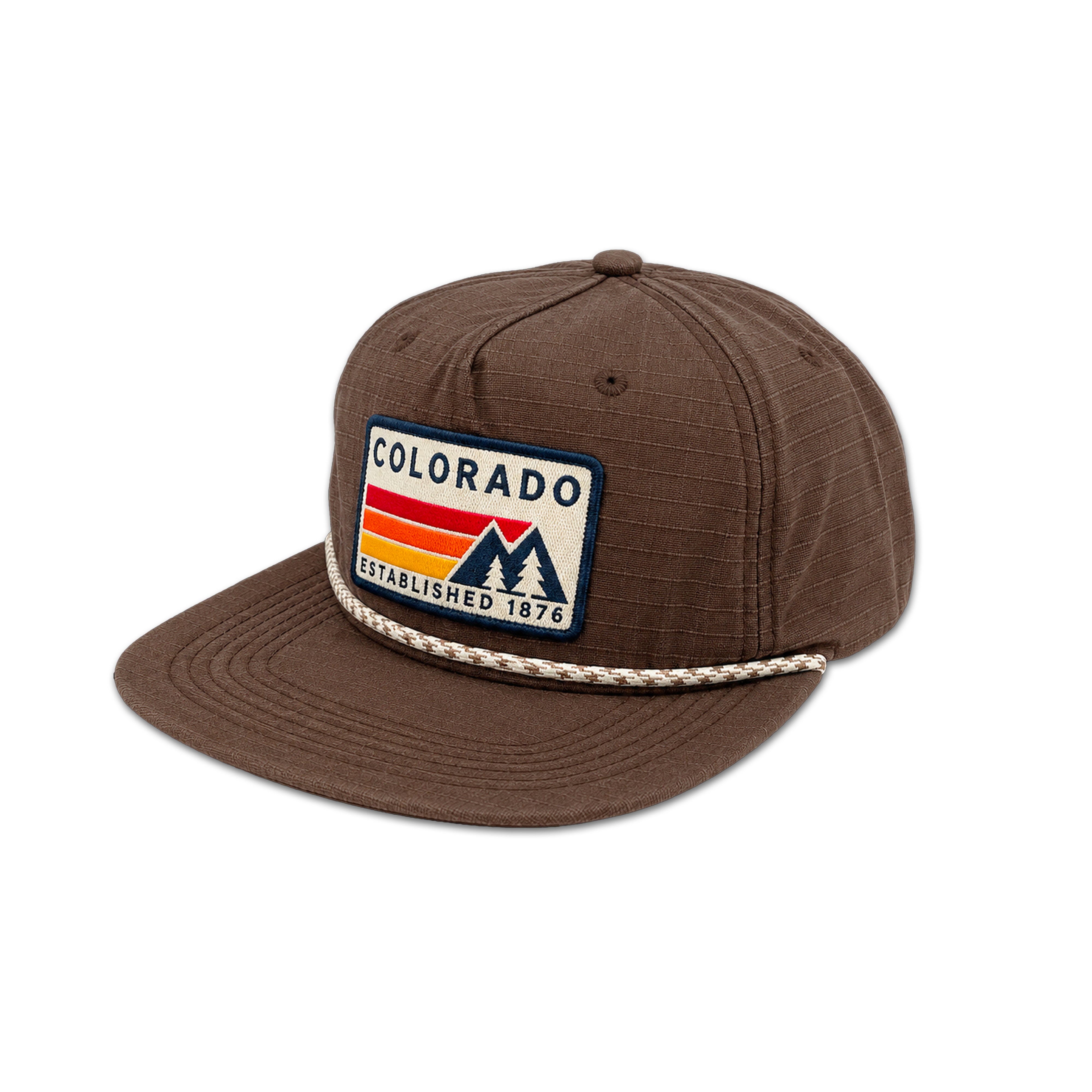 Colorado Vintage Mountain Rope Cap ¨C Outdoor Adventure Embroidered Patch Hat