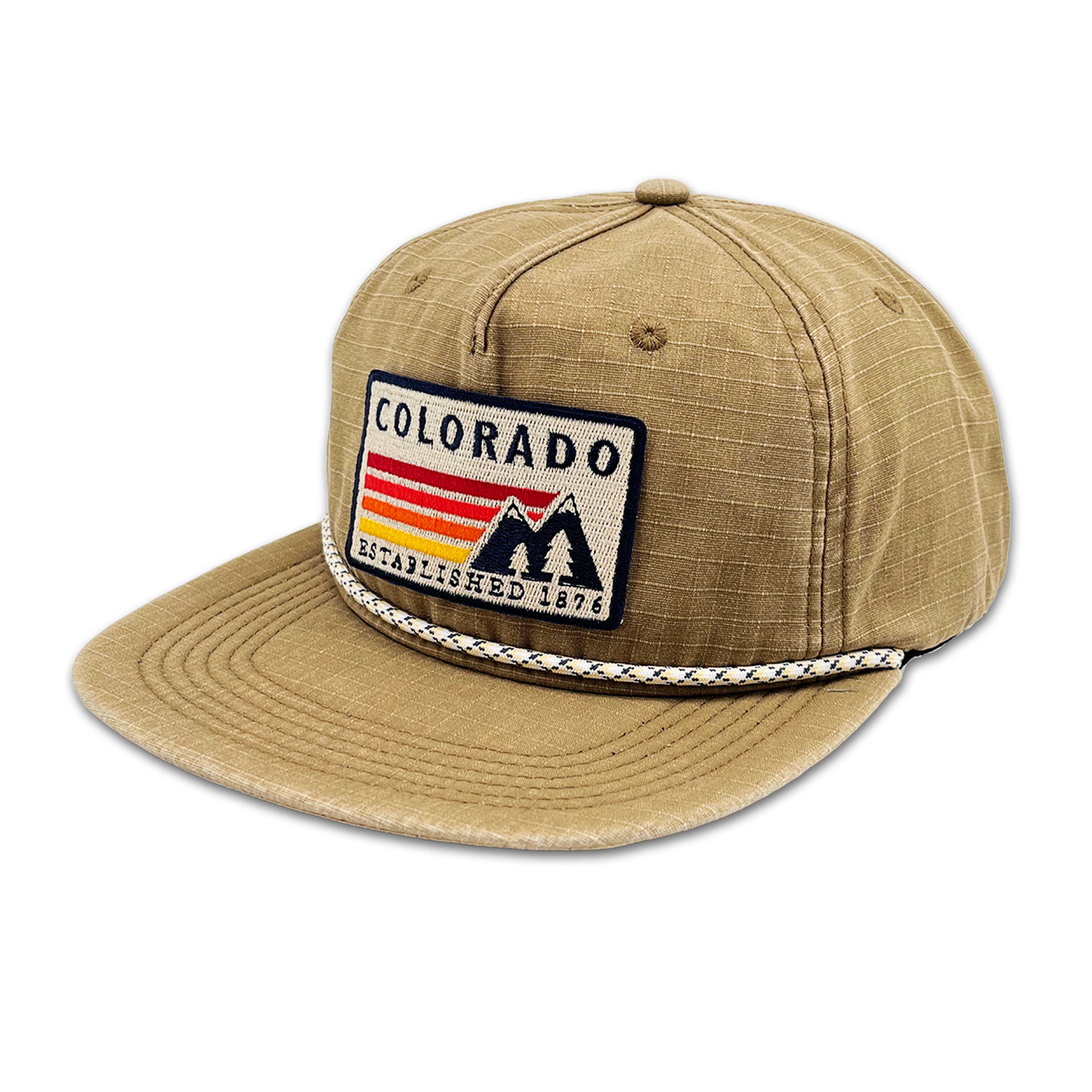 Colorado Vintage Mountain Rope Cap ¨C Outdoor Adventure Embroidered Patch Hat